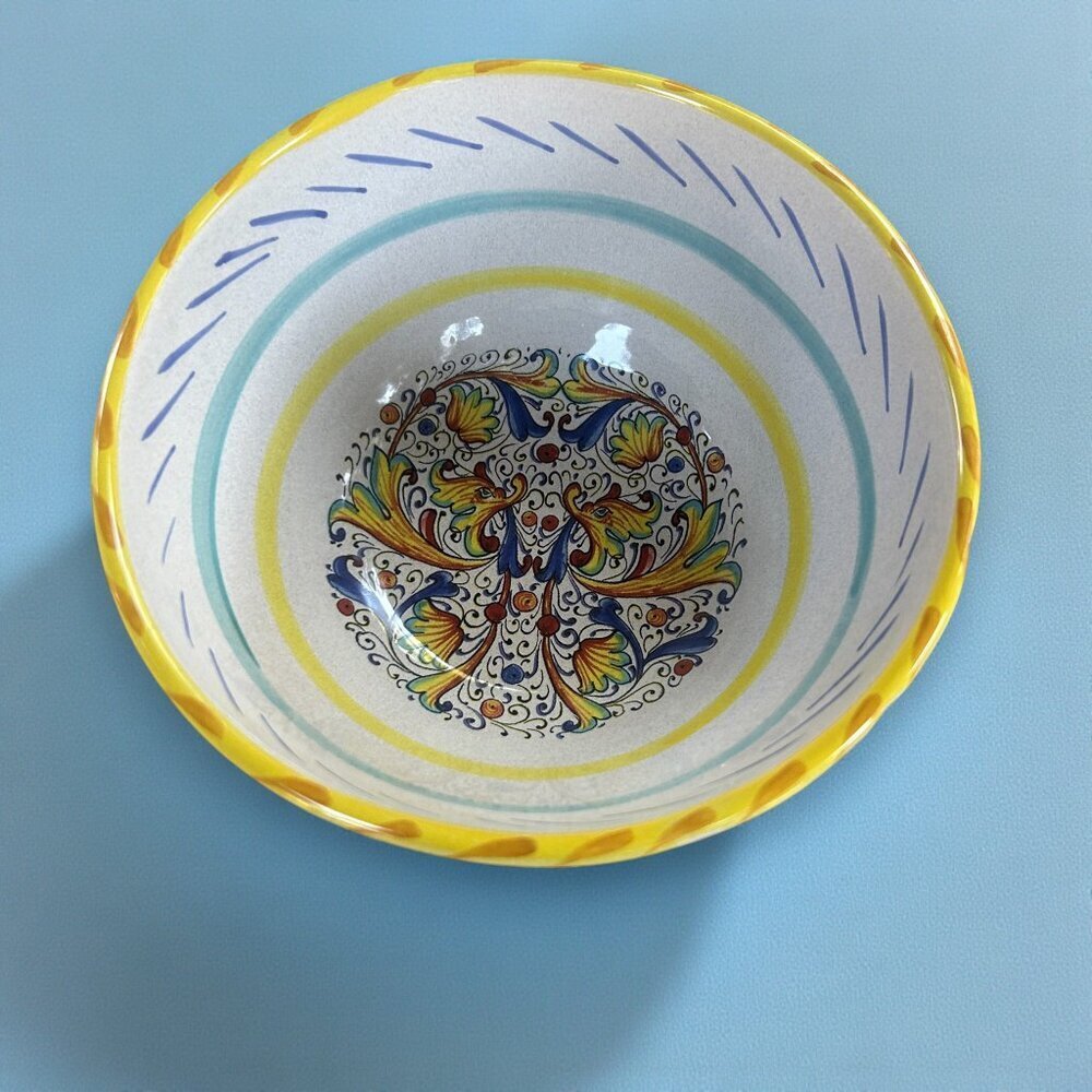 Meridana Ceramiche Italian Raffaelesco Colorful 6" Ice Cream Bowl